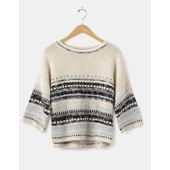 Matilda Jane Sweaters - Matilda Jane Womens Good Hart GH Drop Azle Sleeve Striped Sweater‎  Medium New